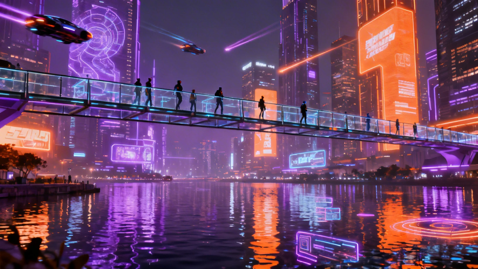 Ville futuriste du metavers avec architecture numerique